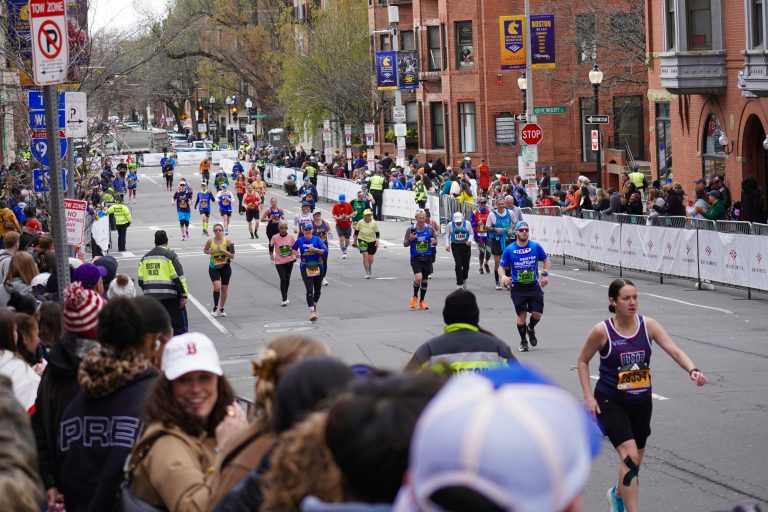 Boston Marathon Runners in Boston Massachusetts